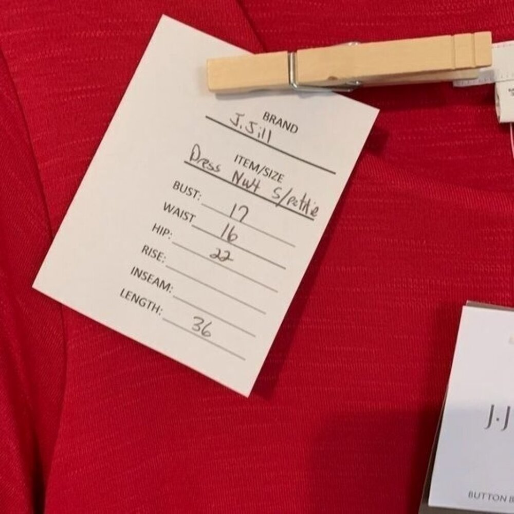 J. Jill Women’s Small Petite Shift Sangria Dress Red Minimalist Quiet Luxury - Picture 2 of 12